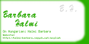 barbara halmi business card